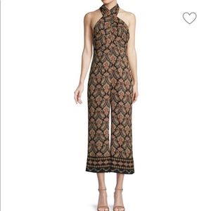 Tara Paisley Silk Halter Jumpsuit
